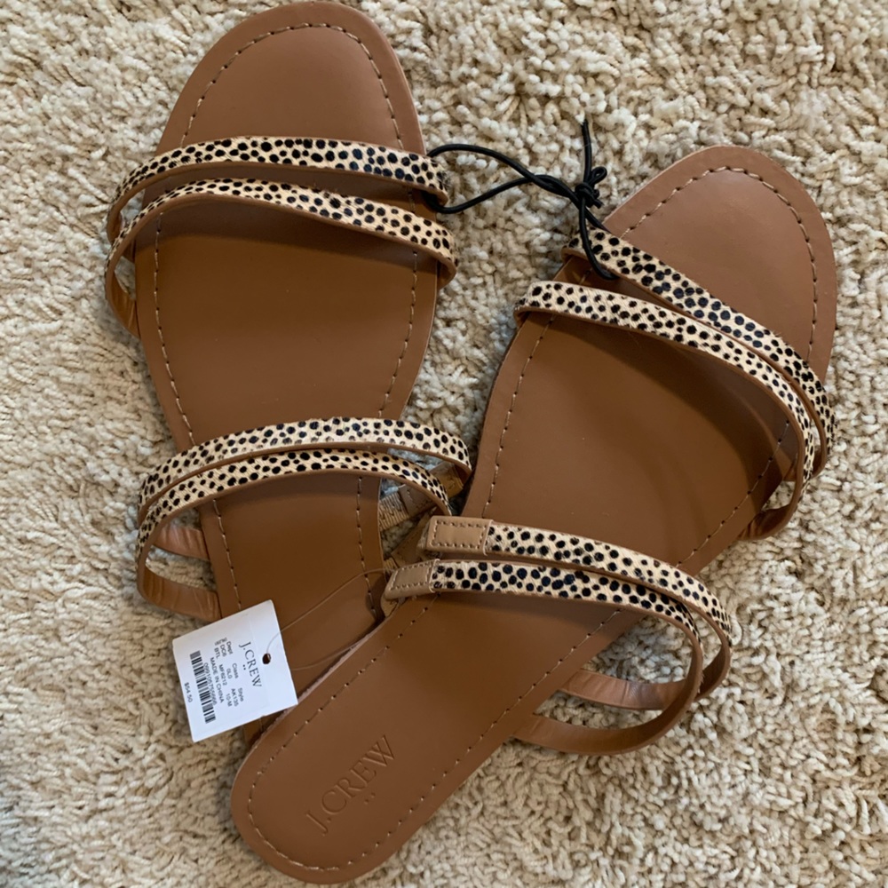 NWT JCrew Leopard Sandals